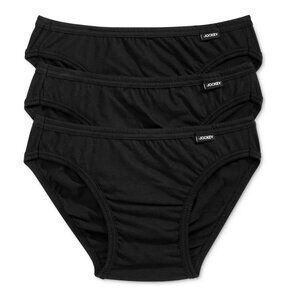 Jockey Men's Underwear 3 -Pack Elance Bikini - Black - XL
